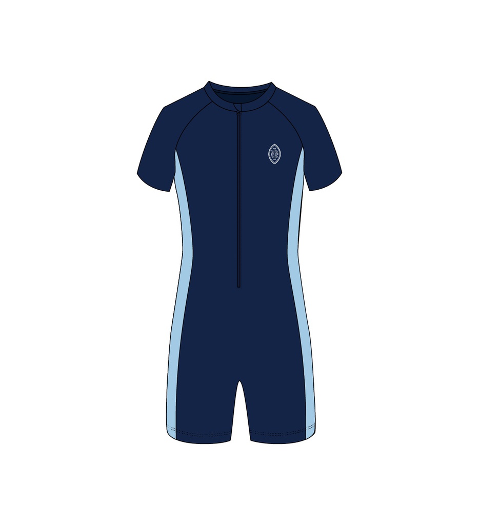 Short‑sleeve One‑piece Swimsuit